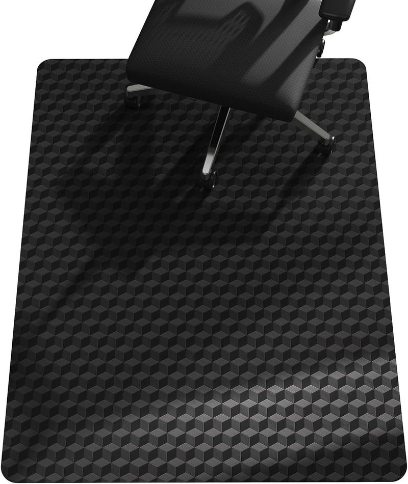 SALLOUS Chair Mat for Carpet, 30" x 48" Office Chair Mat for Carpeted Floors, Heavy Duty Vinyl Floor Mat with Grips, Non-Slip Carpeted Floor Protector Computer Desk Mat for Home Office (Black) - Image 1